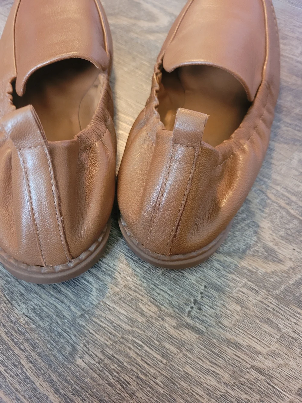 Lucky Brand Tawny Brown Leather Size 8.5 Ballet Flats Round Toe Casual Staple